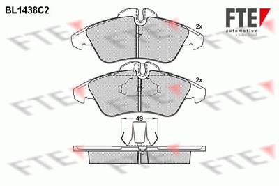 BL1438C2 FTE Комплект тормозных колодок, дисковый тормоз