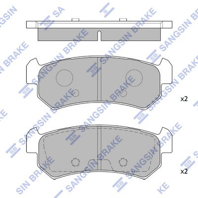 SP1160 Hi-Q Комплект тормозных колодок, дисковый тормоз