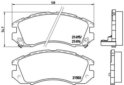 P78004 BREMBO Комплект тормозных колодок, дисковый тормоз