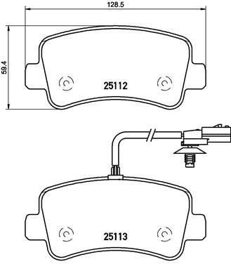 P68063 BREMBO Комплект тормозных колодок, дисковый тормоз