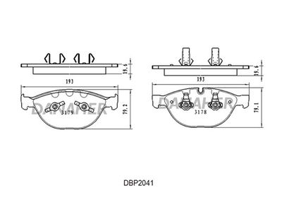 DBP2041 DANAHER Комплект тормозных колодок, дисковый тормоз