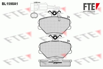 BL1598A1 FTE Комплект тормозных колодок, дисковый тормоз