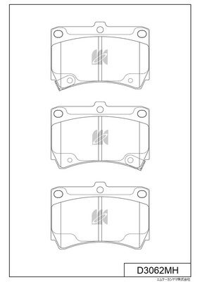 D3062MH MK Kashiyama Комплект тормозных колодок, дисковый тормоз