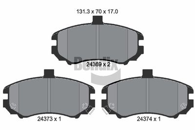 BPD2142 BENDIX Braking Комплект тормозных колодок, дисковый тормоз