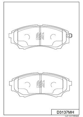 D3137MH MK Kashiyama Комплект тормозных колодок, дисковый тормоз