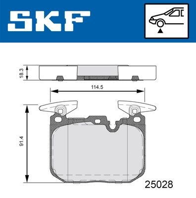 VKBP80467 SKF Комплект тормозных колодок, дисковый тормоз