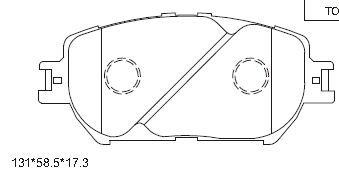 KD2739 ASIMCO Комплект тормозных колодок, дисковый тормоз