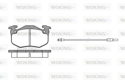 P044312 WOKING Комплект тормозных колодок, дисковый тормоз