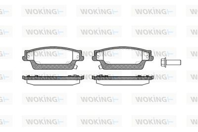 P1187304 WOKING Комплект тормозных колодок, дисковый тормоз