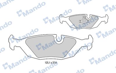 MBF015806 MANDO Комплект тормозных колодок, дисковый тормоз