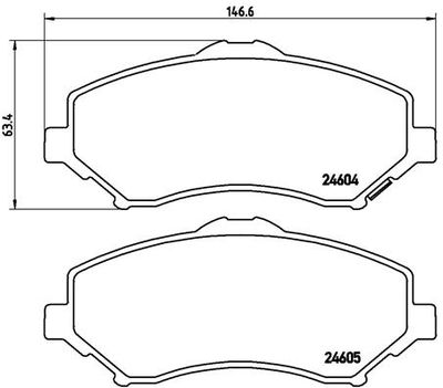 P11025 BREMBO Комплект тормозных колодок, дисковый тормоз