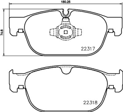 8DB355024801 HELLA Комплект тормозных колодок, дисковый тормоз