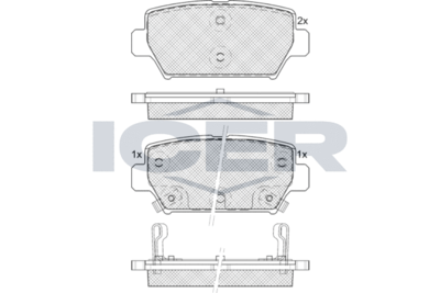 182338 ICER Комплект тормозных колодок, дисковый тормоз