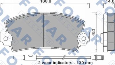 FO573081 FOMAR Friction Комплект тормозных колодок, дисковый тормоз