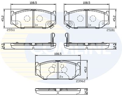 CBP32245 COMLINE Комплект тормозных колодок, дисковый тормоз