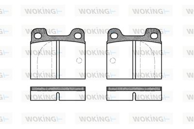 P103300 WOKING Комплект тормозных колодок, дисковый тормоз