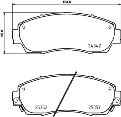 PCP1502 DON Комплект тормозных колодок, дисковый тормоз