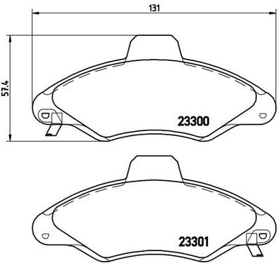 P24045 BREMBO Комплект тормозных колодок, дисковый тормоз