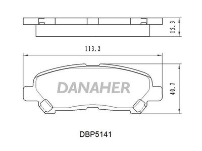 DBP5141 DANAHER Комплект тормозных колодок, дисковый тормоз