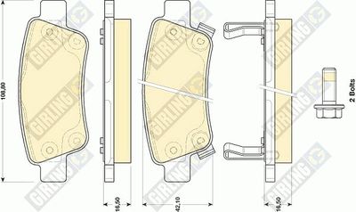 6134464 GIRLING Комплект тормозных колодок, дисковый тормоз