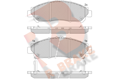 RB2403 R BRAKE Комплект тормозных колодок, дисковый тормоз