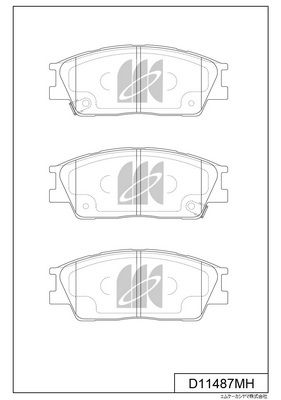 D11487MH MK Kashiyama Комплект тормозных колодок, дисковый тормоз
