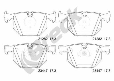 234470070200 BRECK Комплект тормозных колодок, дисковый тормоз
