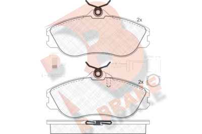 RB0873202 R BRAKE Комплект тормозных колодок, дисковый тормоз