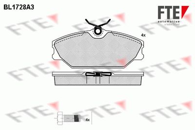 BL1728A3 FTE Комплект тормозных колодок, дисковый тормоз