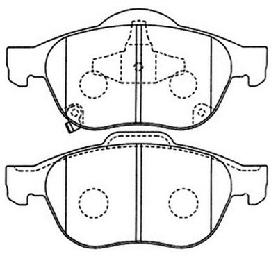 AKD1236 ASVA Комплект тормозных колодок, дисковый тормоз