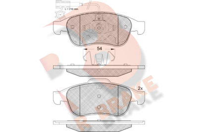 RB1970 R BRAKE Комплект тормозных колодок, дисковый тормоз