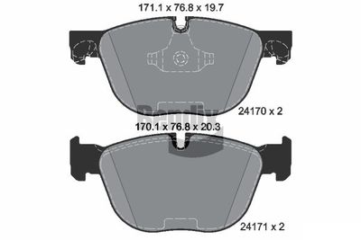 BPD1240 BENDIX Braking Комплект тормозных колодок, дисковый тормоз