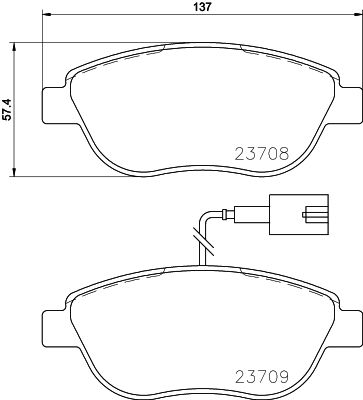 PCP1224 DON Комплект тормозных колодок, дисковый тормоз