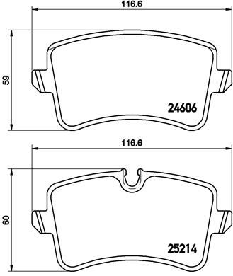 P85117 BREMBO Комплект тормозных колодок, дисковый тормоз