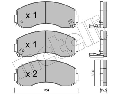 2203770 METELLI Комплект тормозных колодок, дисковый тормоз