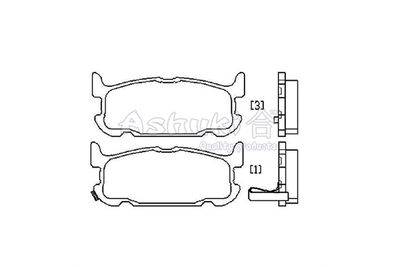 M07510 ASHUKI by Palidium Комплект тормозных колодок, дисковый тормоз