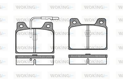 P168302 WOKING Комплект тормозных колодок, дисковый тормоз