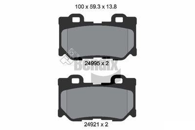 BPD2214 BENDIX Braking Комплект тормозных колодок, дисковый тормоз