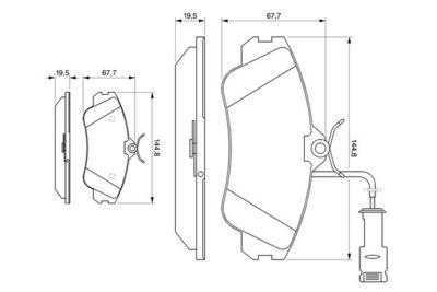 0986461115 BOSCH Комплект тормозных колодок, дисковый тормоз