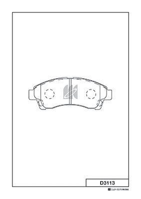 D3113 MK Kashiyama Комплект тормозных колодок, дисковый тормоз