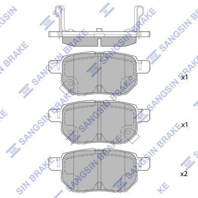 SP2094H Hi-Q Комплект тормозных колодок, дисковый тормоз