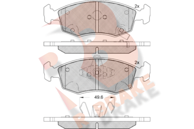 RB2225 R BRAKE Комплект тормозных колодок, дисковый тормоз