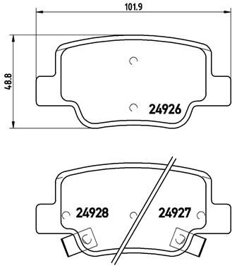 P83114 BREMBO Комплект тормозных колодок, дисковый тормоз