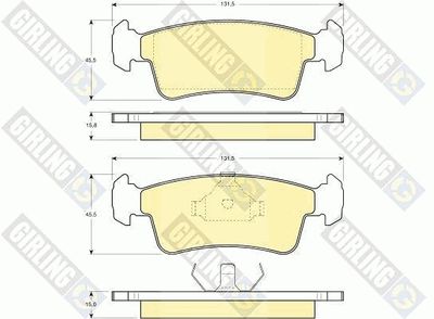 6108672 GIRLING Комплект тормозных колодок, дисковый тормоз