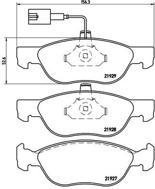 P23070 BREMBO Комплект тормозных колодок, дисковый тормоз