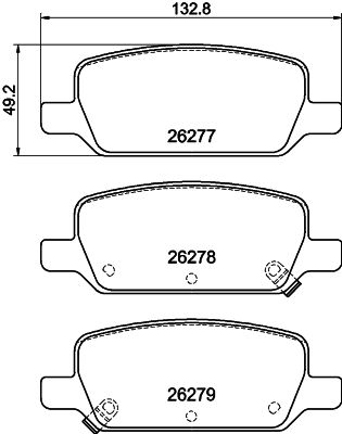 8DB355040951 HELLA PAGID Комплект тормозных колодок, дисковый тормоз