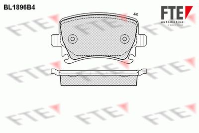 BL1896B4 FTE Комплект тормозных колодок, дисковый тормоз