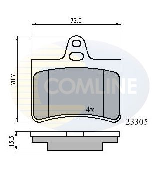 CBP01122 COMLINE Комплект тормозных колодок, дисковый тормоз