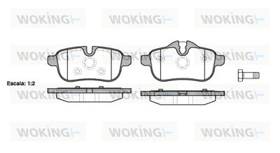 P1517300 WOKING Комплект тормозных колодок, дисковый тормоз
