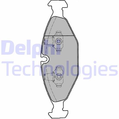 LP1000 DELPHI Комплект тормозных колодок, дисковый тормоз